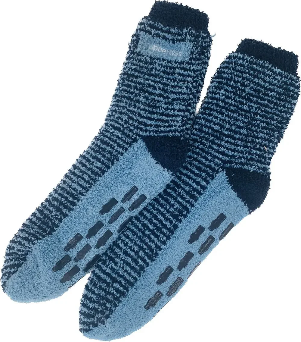 Fleece Socks Large Tupperware Non Slip Water Bottles Blue Light Dark Lined Warm